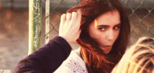 Lily Collins Lily GIF - Lily Collins Lily Hair Fix GIFs