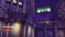 a video game screen that says play of the game nanobot as genji