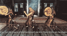 a video game scene with the words i can feel the chaurus chittering beneath my skin