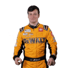 pointing left erik jones nascar to the left over there