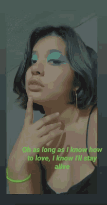 a picture of a girl with a quote that says " i ve got all my life to live and i ve got all my love to give