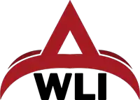 a red triangle with the word wli underneath
