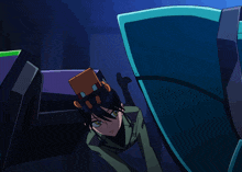 a girl with a helmet on her head looks down