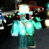 a cartoon character wearing a top hat with a dollar sign on it