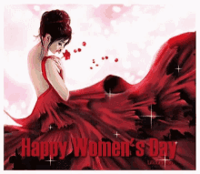National Womens Day Happy Womens Day GIF - National Womens Day Happy Womens Day Red GIFs