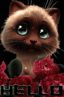 Kello Kitten GIF - Kello Kitten Big Eyes GIFs
