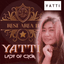a poster for yatti lady of crcm with a woman on it