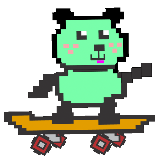 Skating Little Green Panda Bear On A Skateboard Sticker - Skating Little Green Panda Bear On A Skateboard Southpark Stickers