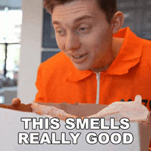 This Smells Really Good Brandon William GIF - This Smells Really Good Brandon William I Love The Smell Of This GIFs