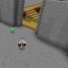 a person is standing in a room in a video game .