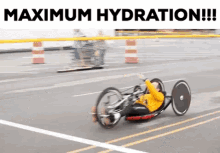 Catch Water Bottle Hydration Hand Cycle GIF