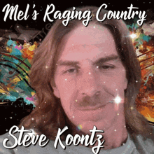 a steve koontz poster with a colorful background