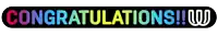 a colorful sign that says congratulations !!
