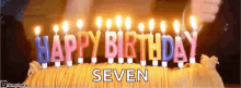 Happy Birthday Birthday Cake GIF - Happy Birthday Birthday Cake Seven GIFs