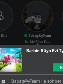 a barbie game is being played on a phone