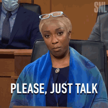 Please Just Talk Cynthia Johnson GIF - Please Just Talk Cynthia Johnson Saturday Night Live GIFs