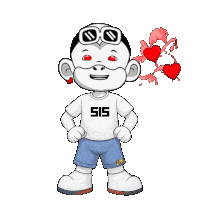 a cartoon character is wearing a shirt with the number 515 on it