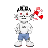 a cartoon character is wearing a shirt with the number 515 on it