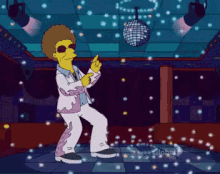 La Pista De Baile Es Toda Tuya GIF - Los Simpsons Los Simpson Disco Stu GIFs