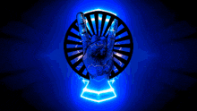 a blue background with a hand making a peace sign and the words " who does "