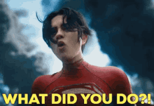 The Flash Movie What Did You Do GIF - The Flash Movie What Did You Do Supergirl GIFs