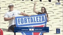 support fortaleza vs santa cruz fortaleza fan cheering proud fans
