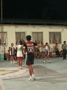 a player with the number 02 on their back