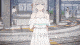 a girl in a white dress with the words cici reveal on the bottom right