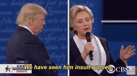 Debate 2016 - We Have Seen Him Insult Women - Clinton GIF - Debate2016 Debate Hillary Clinton GIFs