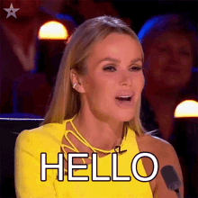 Hello Amanda Holden GIF - Hello Amanda Holden Britains Got Talent GIFs