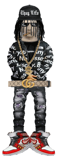 Lil Thugz Memes Sticker - Lil Thugz Memes Gucci Stickers