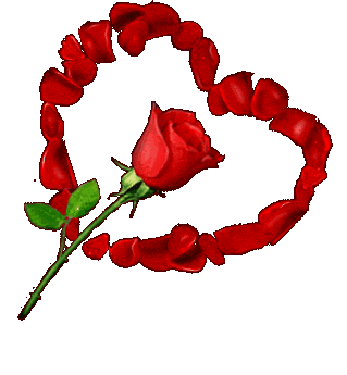 Red Rose Heart Sticker