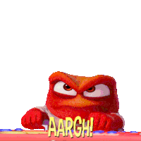 Aargh Anger Sticker - Aargh Anger Inside Out 2 Stickers