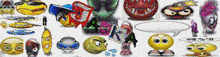 a bunch of smiley faces and a speech bubble that says ' rs '