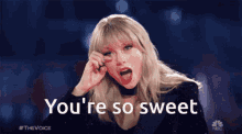 Taylor Swift Taylor Swift Happy Cry GIF - Taylor Swift Taylor Swift Happy Cry Taylor Swift Youre So Sweet GIFs