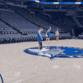 a basketball court with a sign that says closed in the background