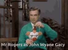 Mr Rogers Mask GIF - Mr Rogers Mask John Wayne Gacy GIFs