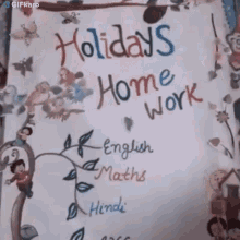 Holidays Homework Gifkaro GIF