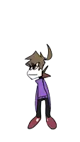a cartoon drawing of a person with their arms outstretched