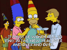 Marge Simpson New Year Celebration Every Day GIF