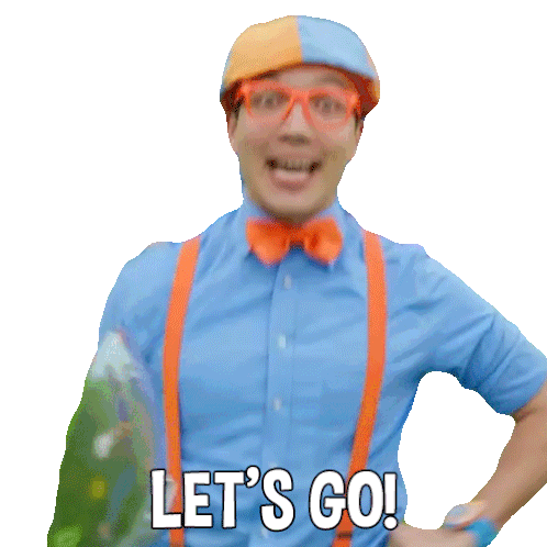 Let'S Go Blippi Sticker - Let'S Go Blippi Blippi Wonders - Educational Cartoons For Kids Stickers
