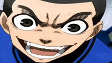 a close up of a cartoon character making a funny face