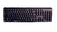 a person 's finger is pointing to the shift key on a trust keyboard