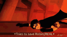 Robin Tries To Save GIF - Robin Tries To Save Fell Down GIFs