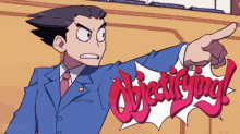 Ace Attorney Objection GIF