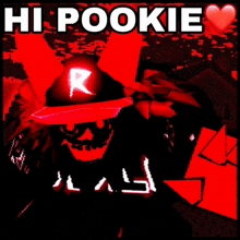 a poster that says hi pookie with a samurai