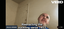 a video of a man talking about reenacting verse 1453