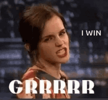 Emma Watson Grrr GIF - Emma Watson Grrr I Win GIFs