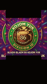 a logo for the kojom yuk 86 community division 10