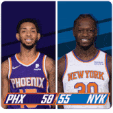 Phoenix Suns (58) Vs. New York Knicks (55) Half-time Break GIF - Nba Basketball Nba 2021 GIFs